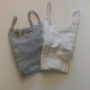 Aeropostale V neck bead and sequin camis with sher